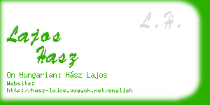 lajos hasz business card