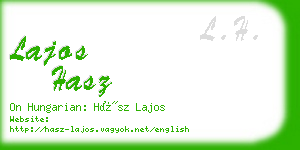 lajos hasz business card